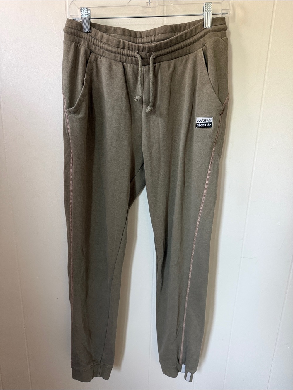 Adidas Olive Green Drawstring Sweatpants